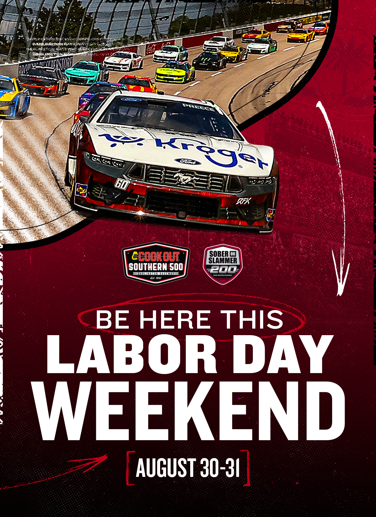 Be Here This Labor Day Weekend For the Cookout Southern 500 at Darlington Raceway 