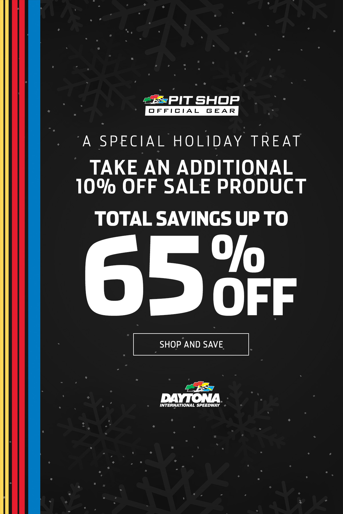 A special holiday treat | Take an additional 10% off sale product | Total savings up to 65% off