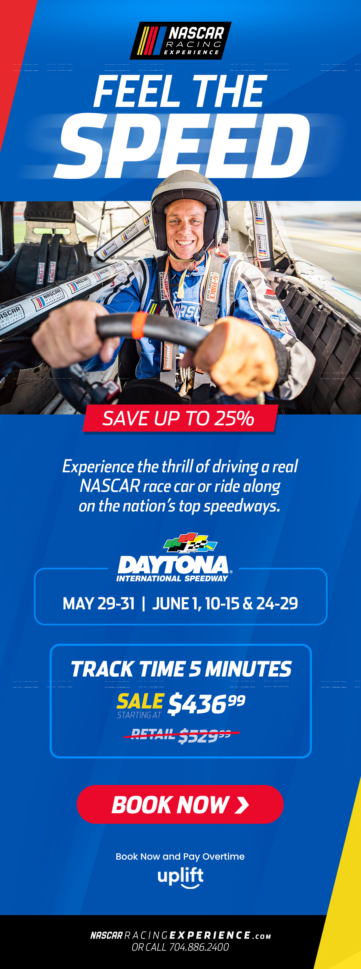 Take the ride of your life at Daytona International Speedway | Drive or ride April 4-6. Tap or click to book now. 