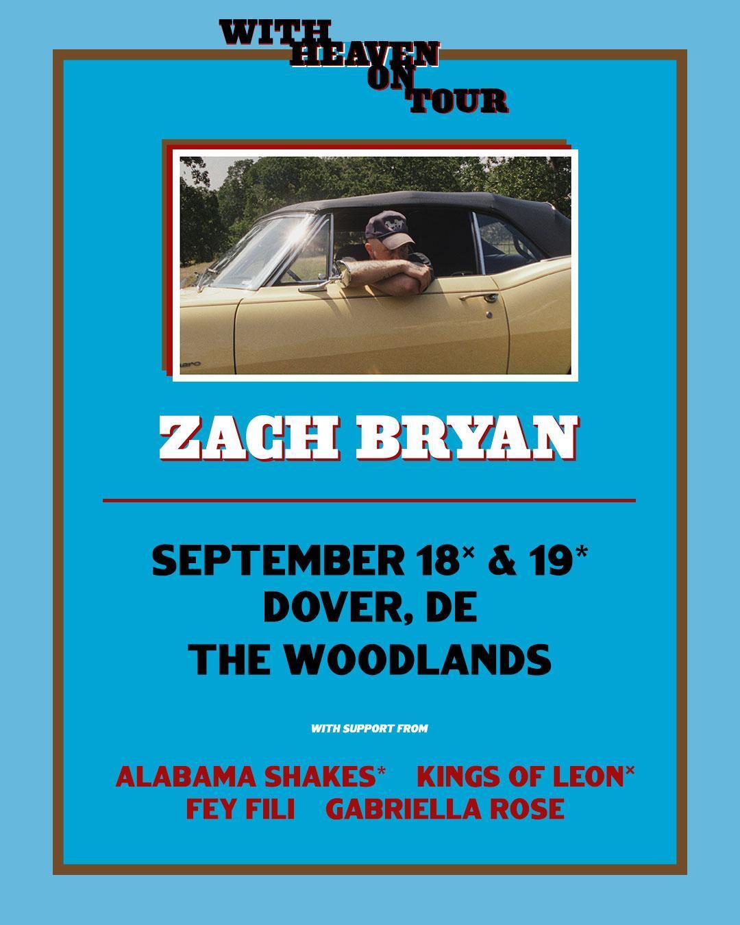Zach Bryan to perform at Dover Motor Speedway, Sept. 18-19