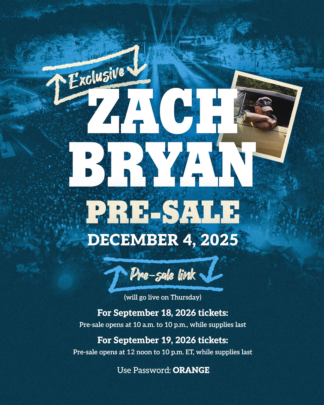 Zach Bryan Pre-Sale