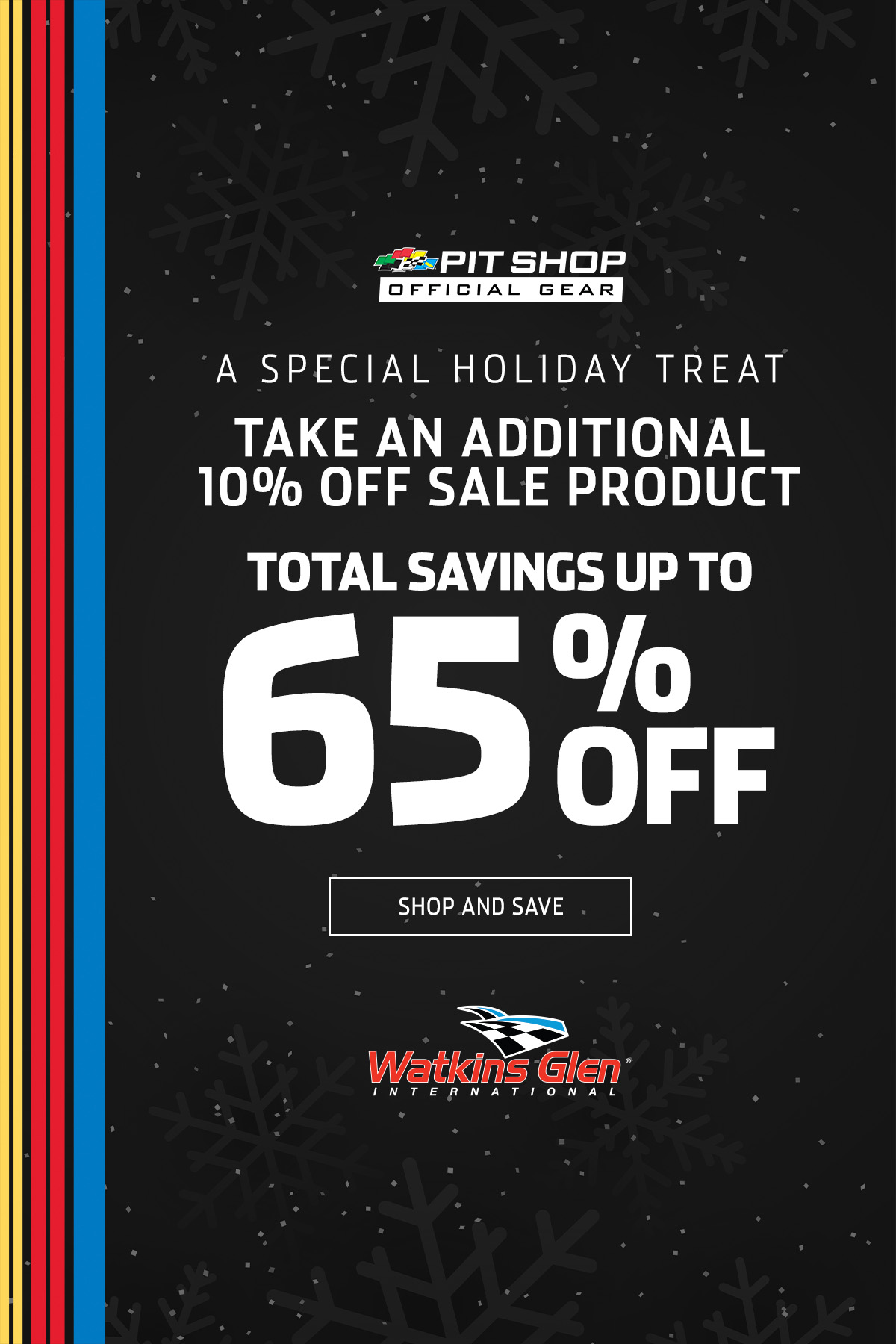 A special holiday treat | Take an additional 10% off sale product | Total savings up to 65% off