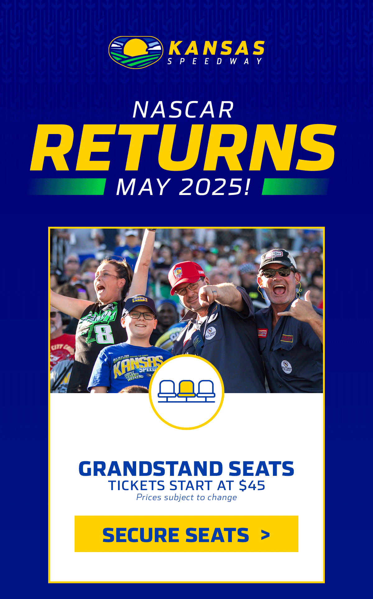 Grandstand Seats for NASCAR May 2025