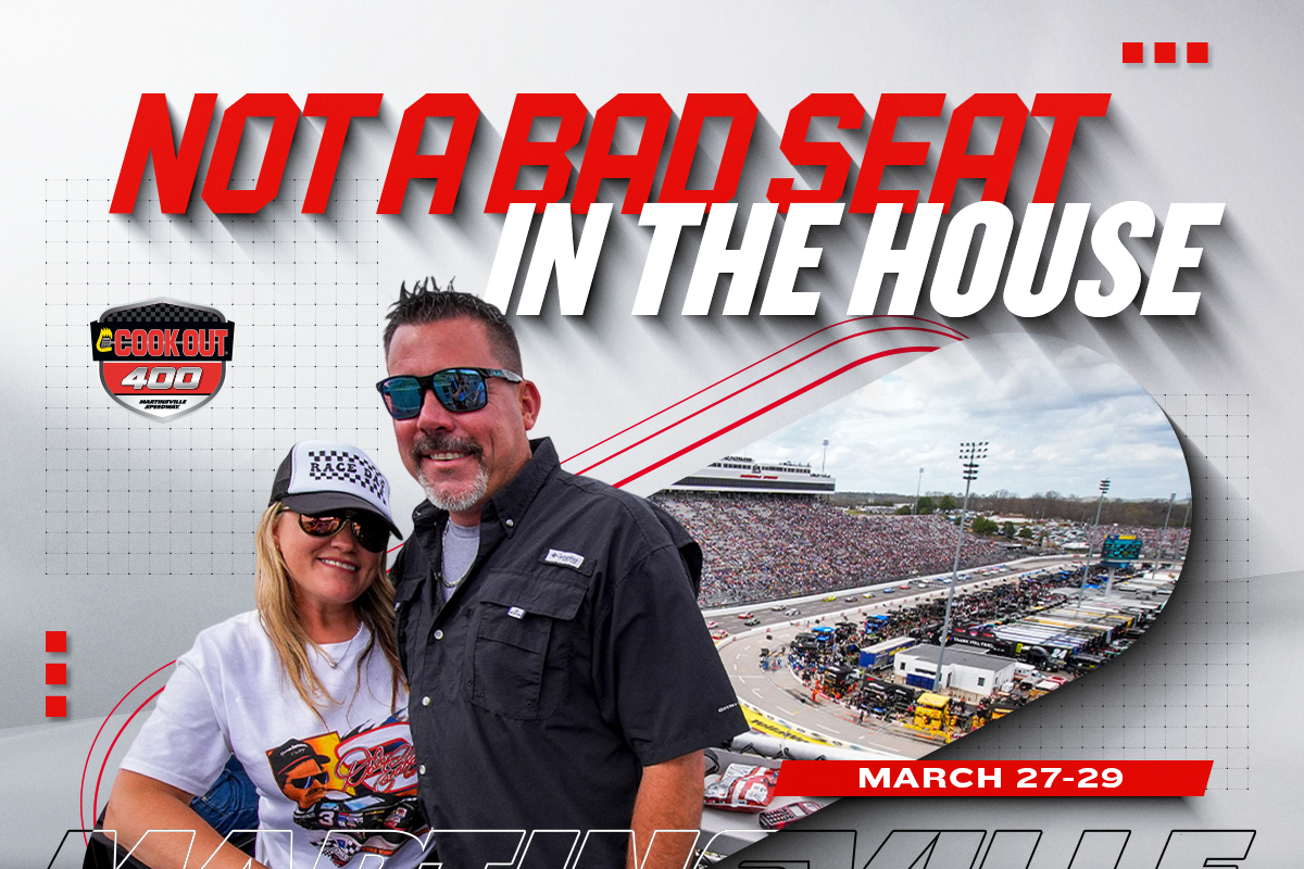 Experience Race Day Hospitality March 27-29 Cook Out 400 | Not A Bad Seat In The House | March 27-29