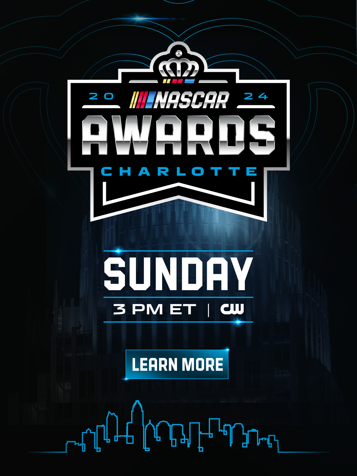 Watch the NASCAR Awards at 3 PM ET on  The CW! This year it all happens in the Queen City