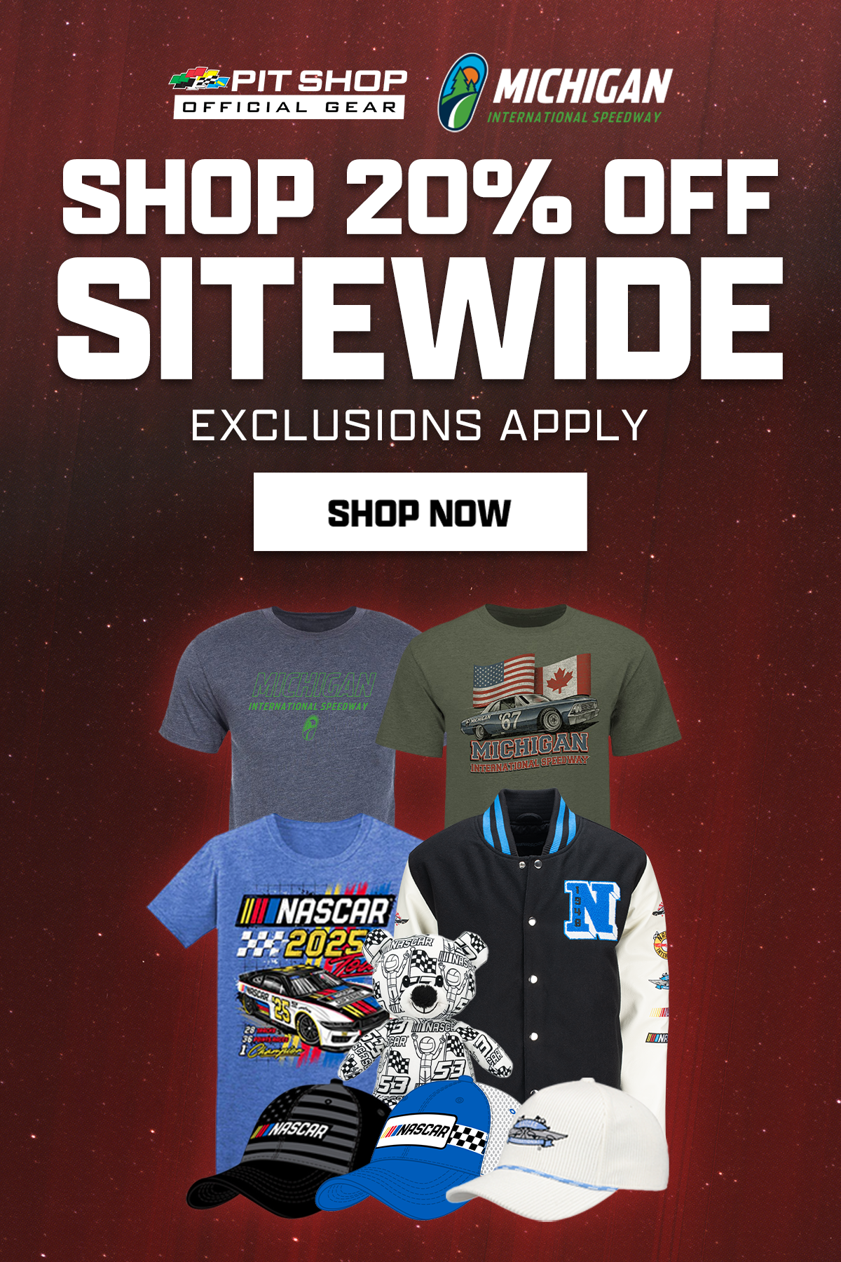 PIT SHOW OFFICIAL GEAR | SHOP 20% OFF SITEWIDE |  EXCLUSIONS APPLY | Click to shop now.