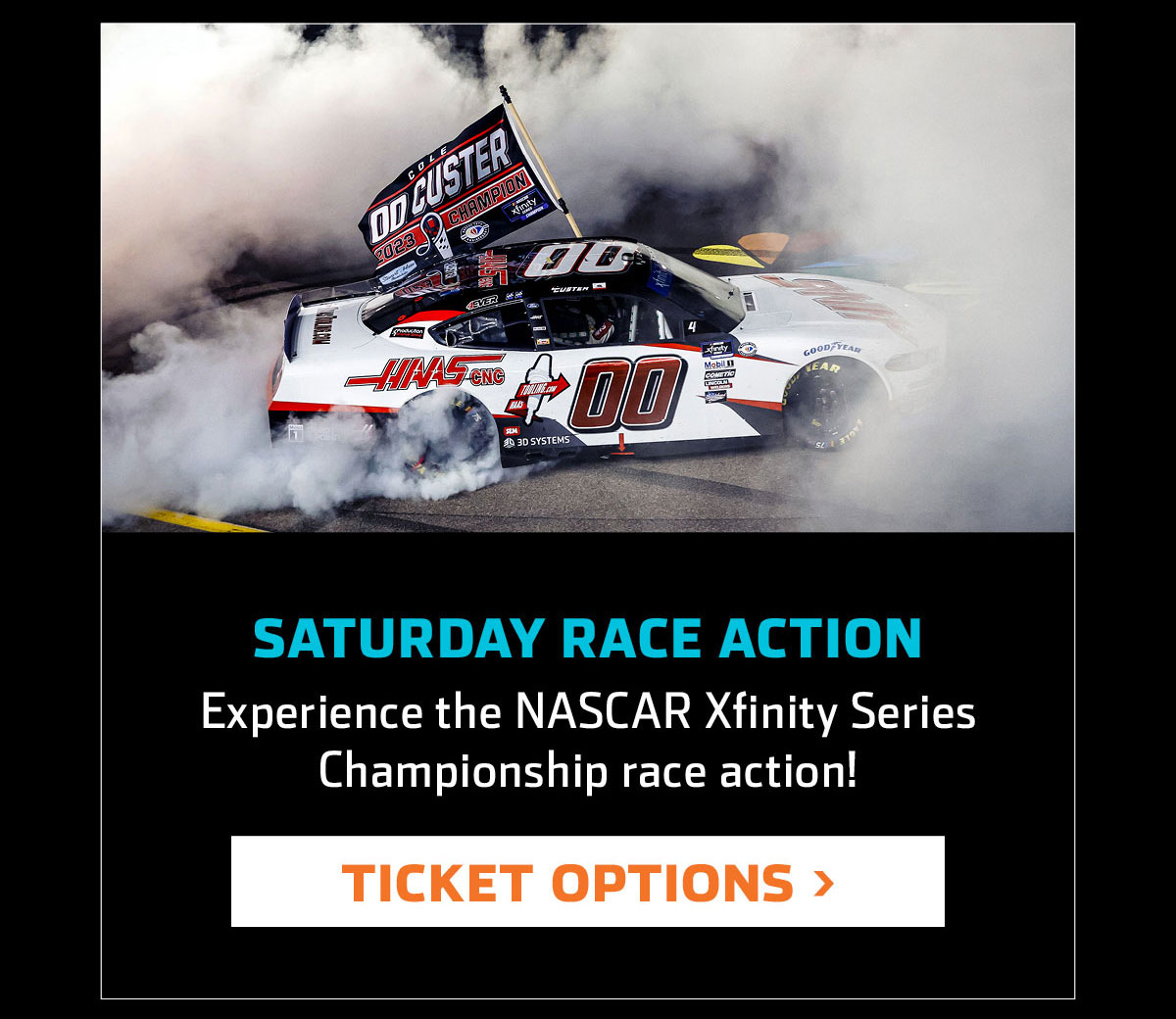 SATURDAY RACE ACTION | Experience the NASCAR Xfinity Series Championship race action! Click for ticket options.