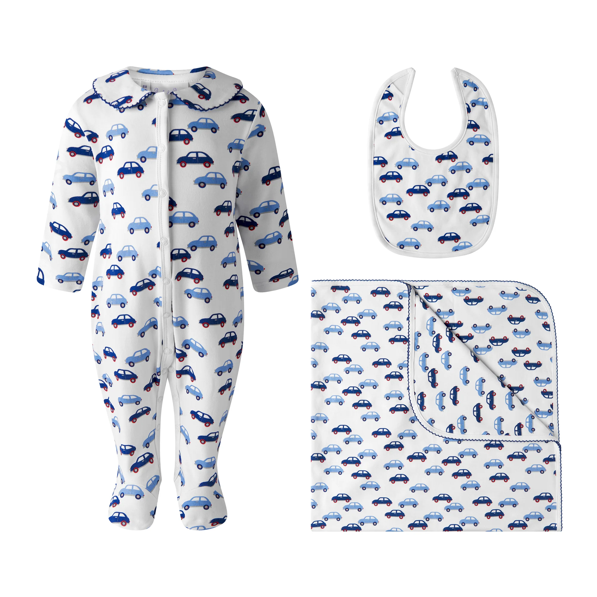 Car Babygro, Blanket, & Bib Gift Set