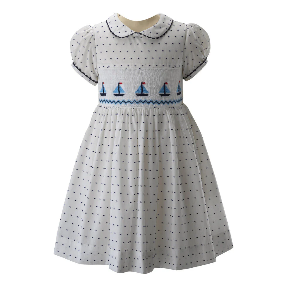 Sailboat Smocked Dress
