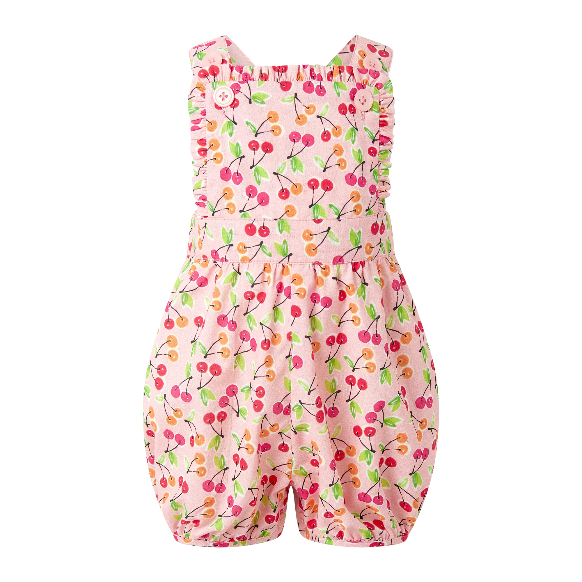 Cherry Ruffle Dungarees