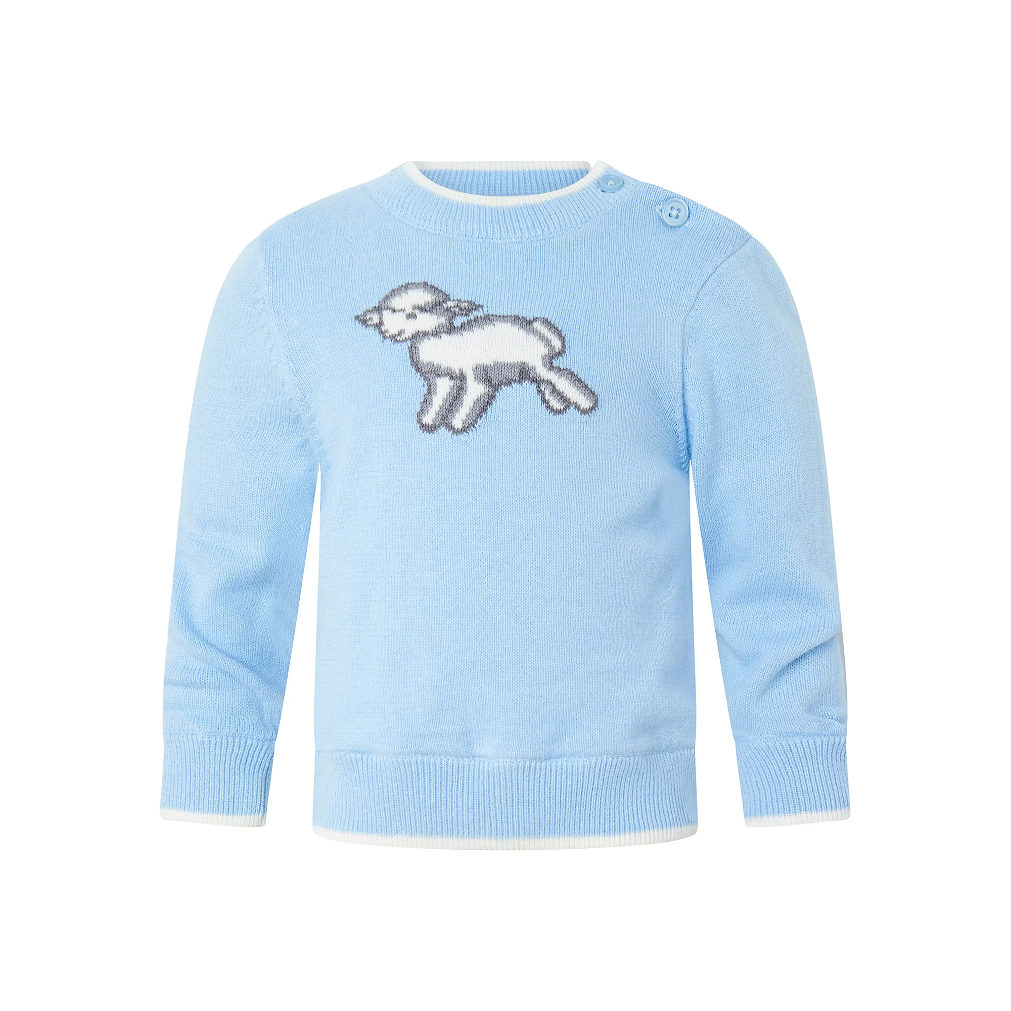 Blue Lamb Intarsia Sweater