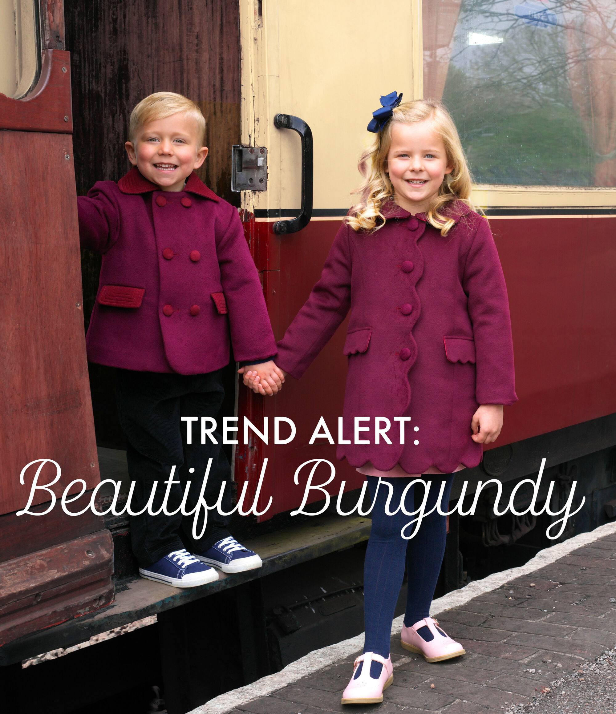 Burgundy Scalloped Dress Coat