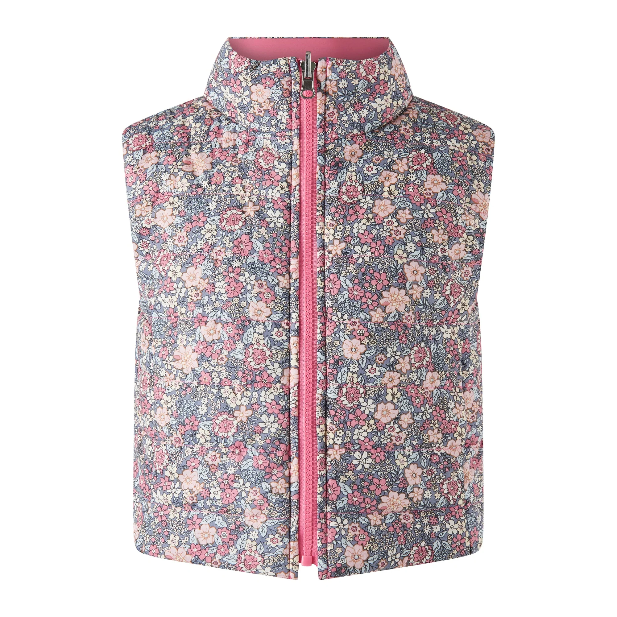 Reverisble Floral Puffer Vest
