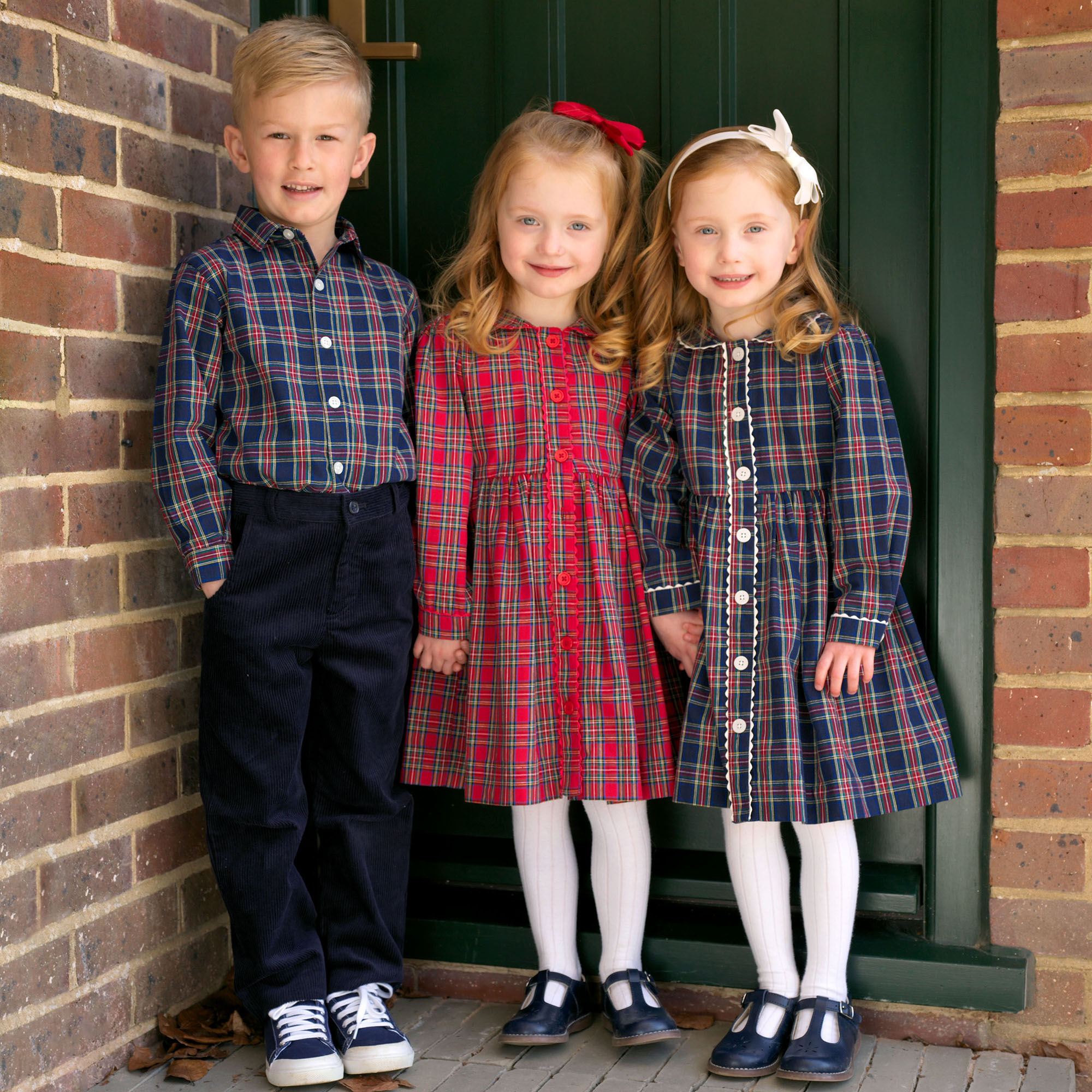 Navy Tartan Dress