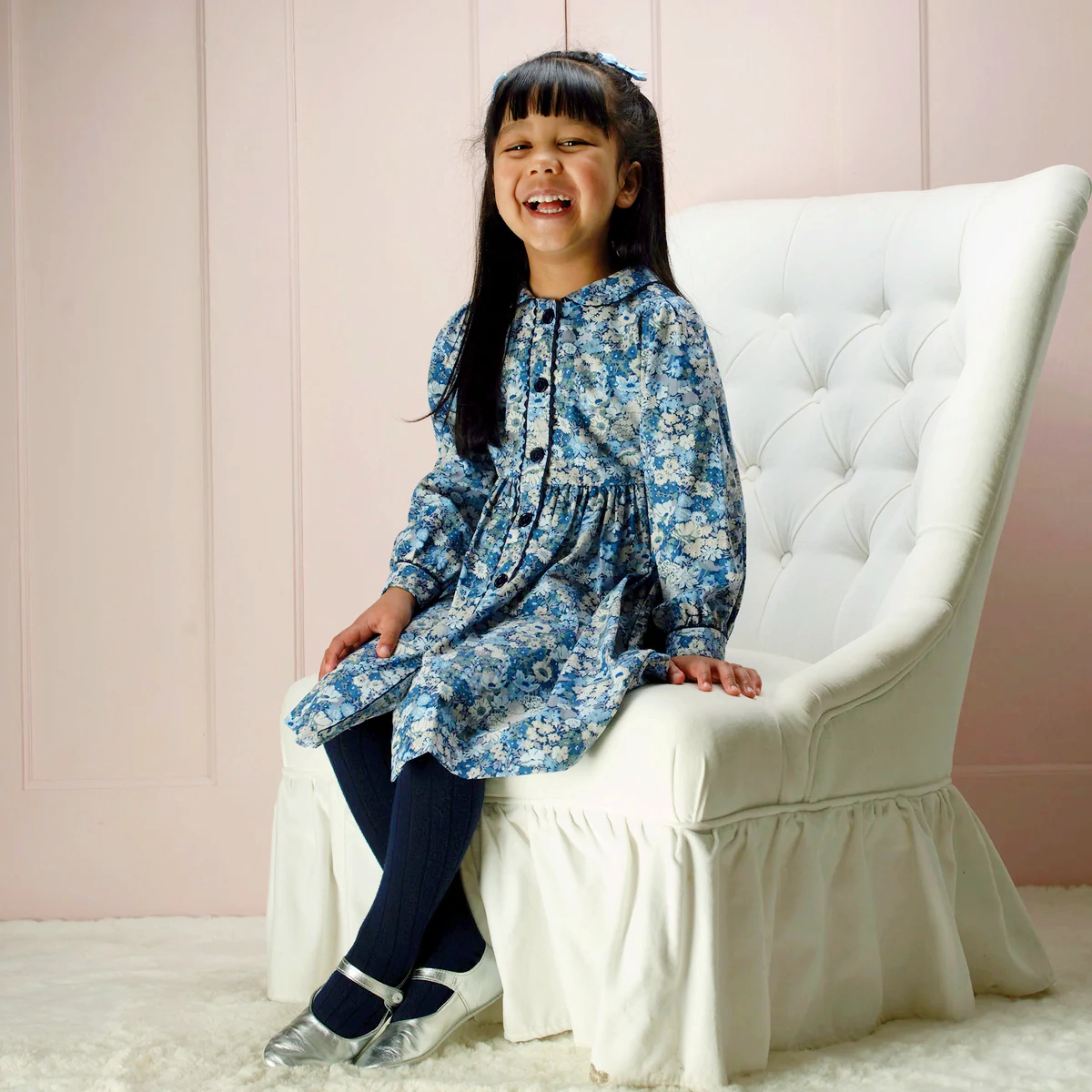 Navy Floral BF Dress