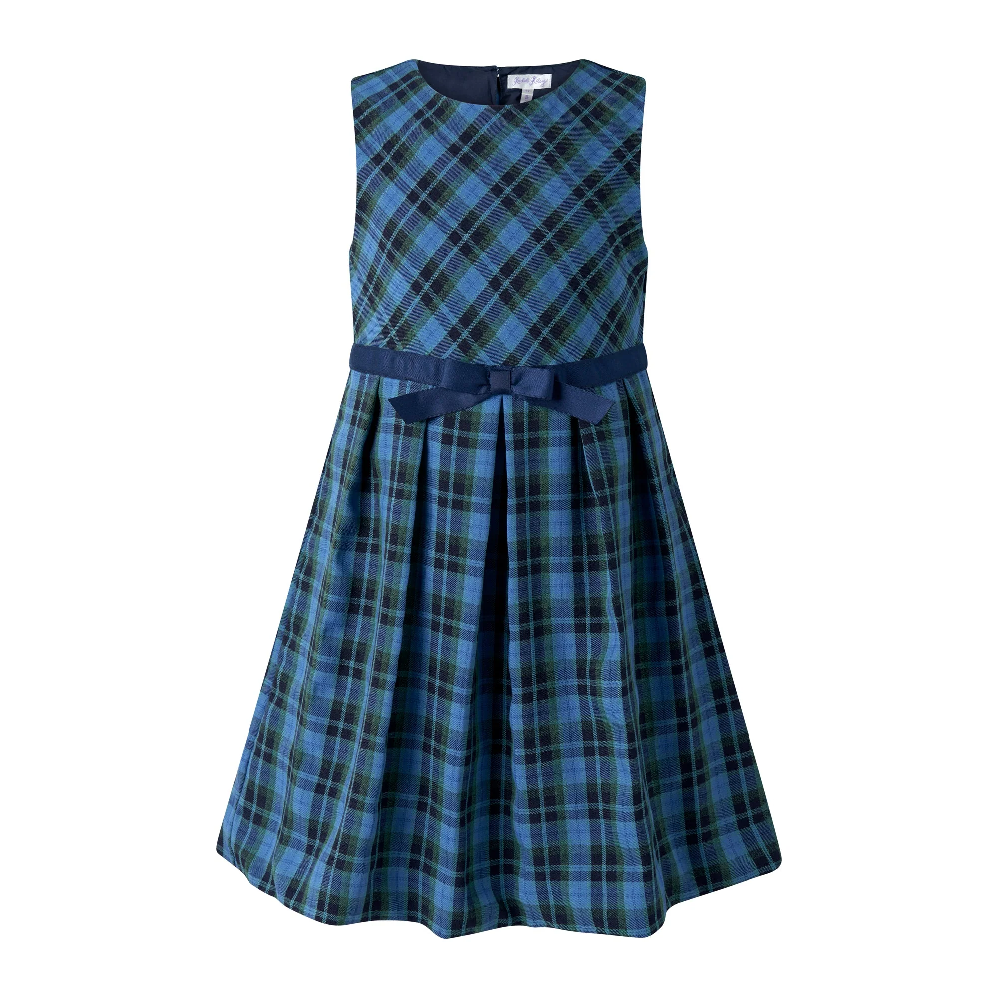 Blue Check Flared Pinafore