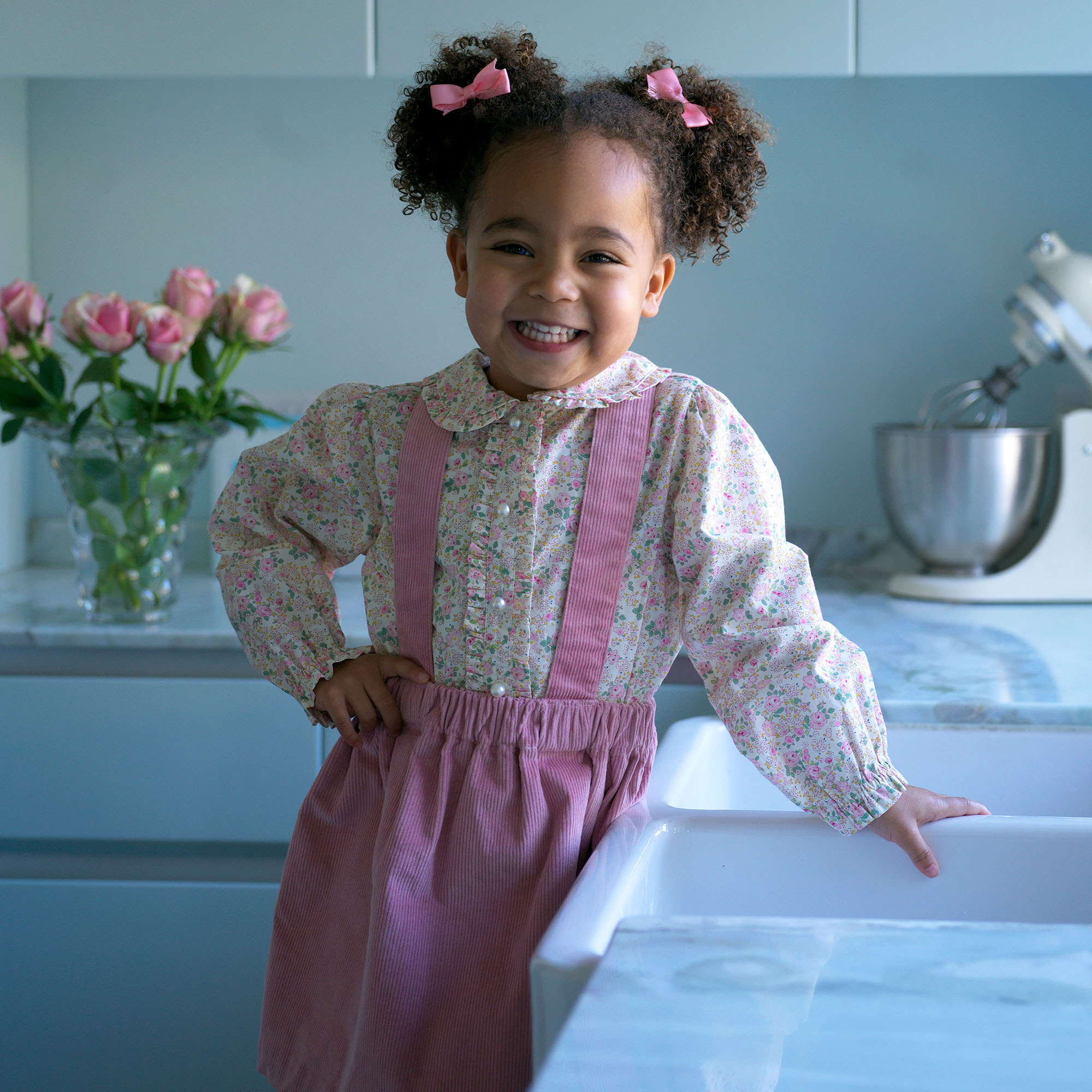 Cord Pinafore Set