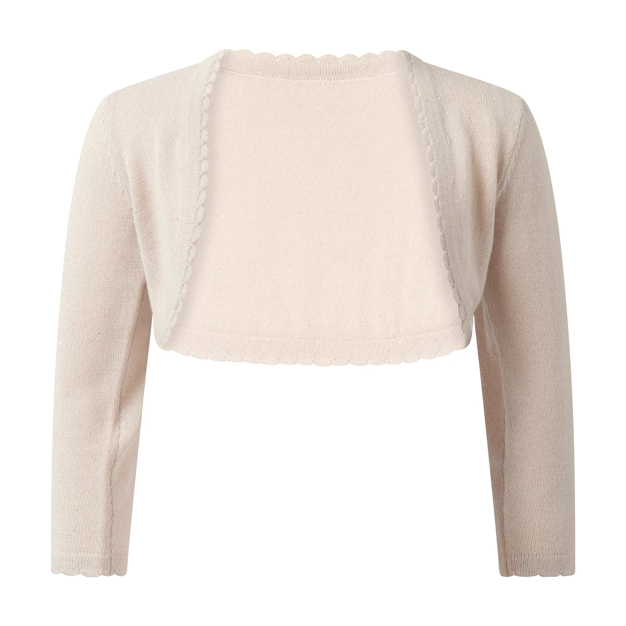 Gold Sparkle Scalloped Bolero