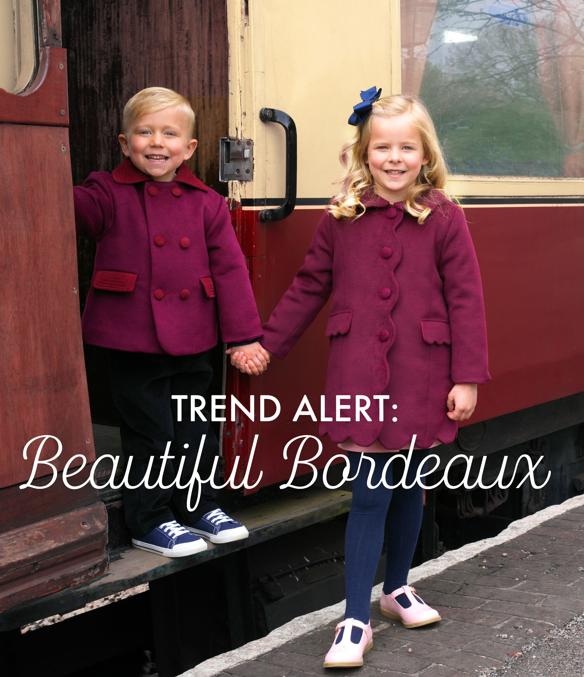 Burgundy Scalloped Dress Coat