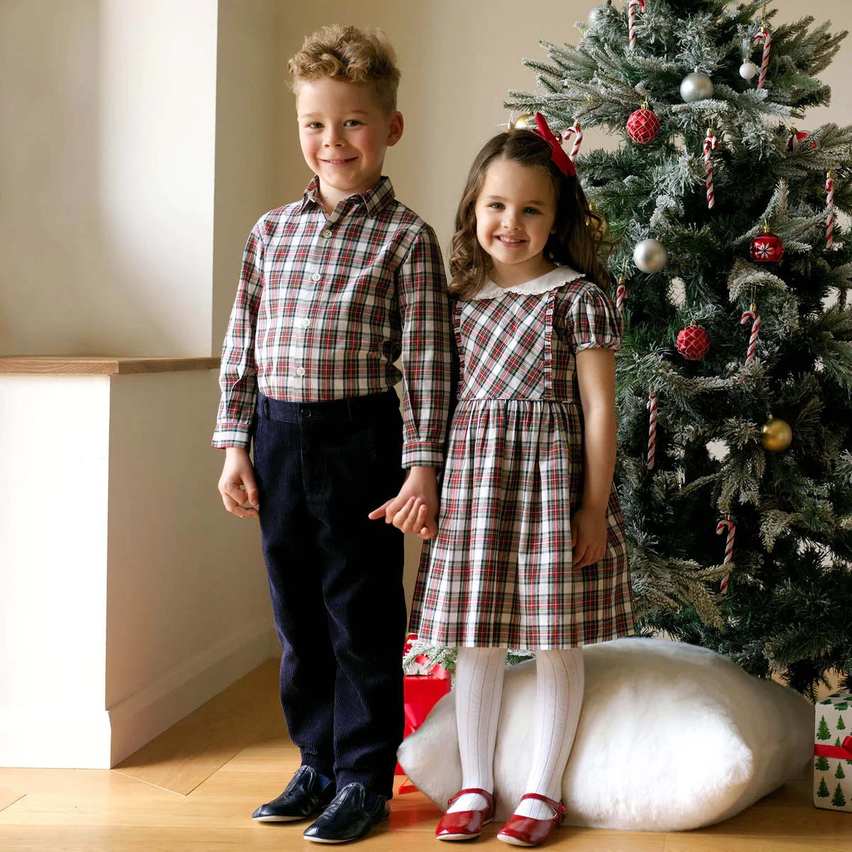 Tartan Frill Front Dress
