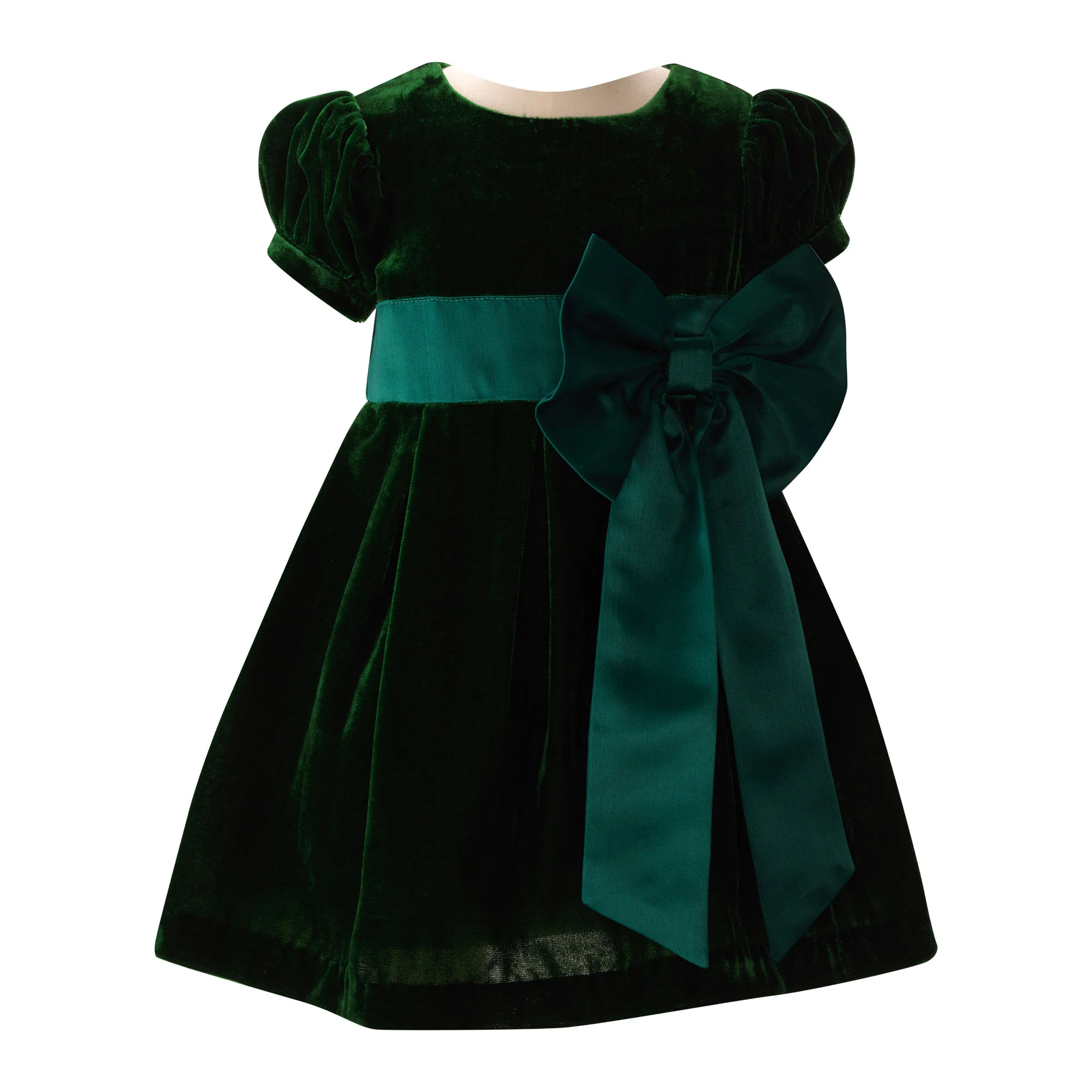 Crushed Velvet Bow Dress