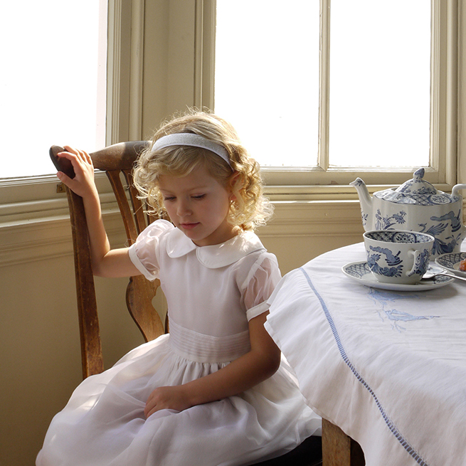 Organza Pintuck Dress