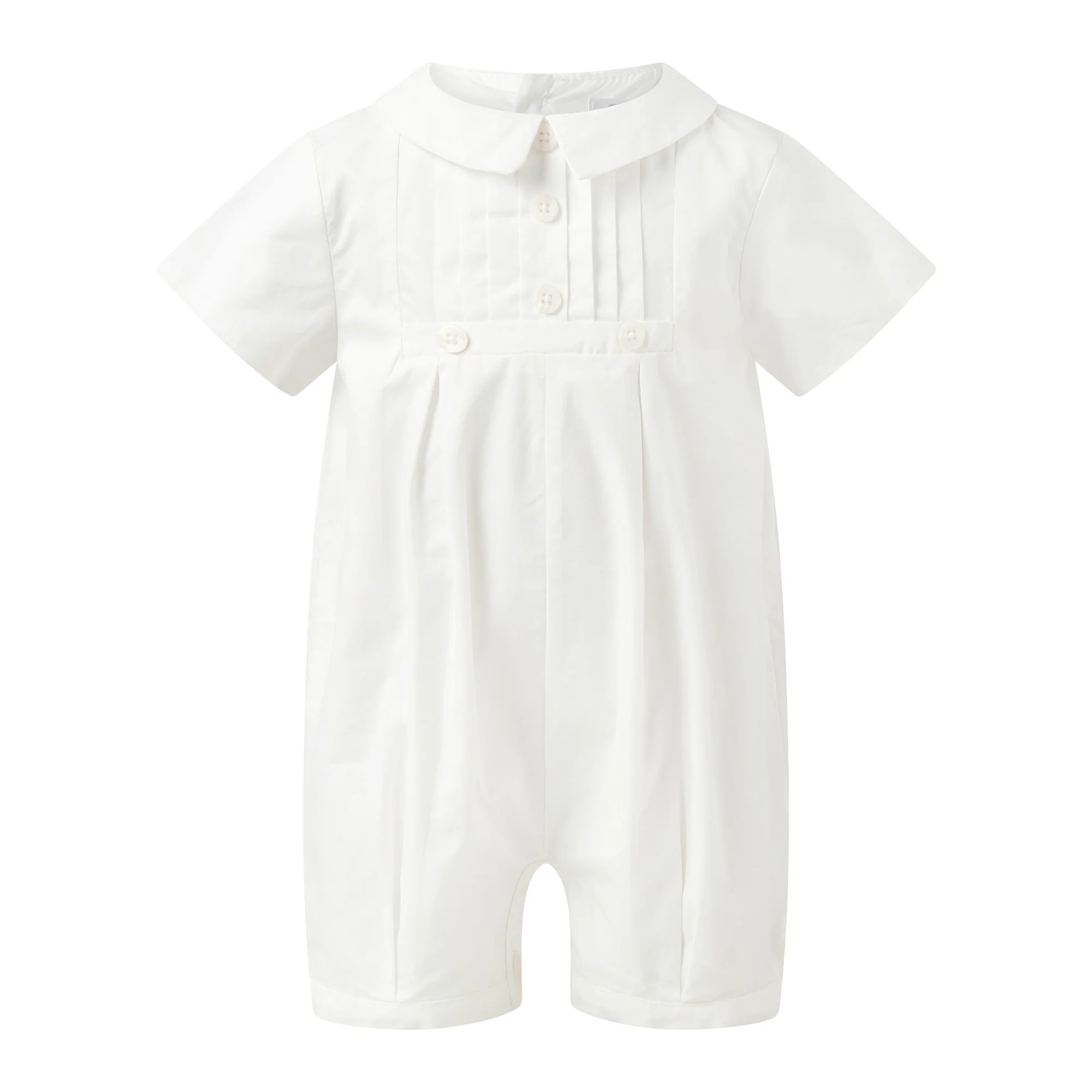 Satin Pintuck Romper and Bonnet
