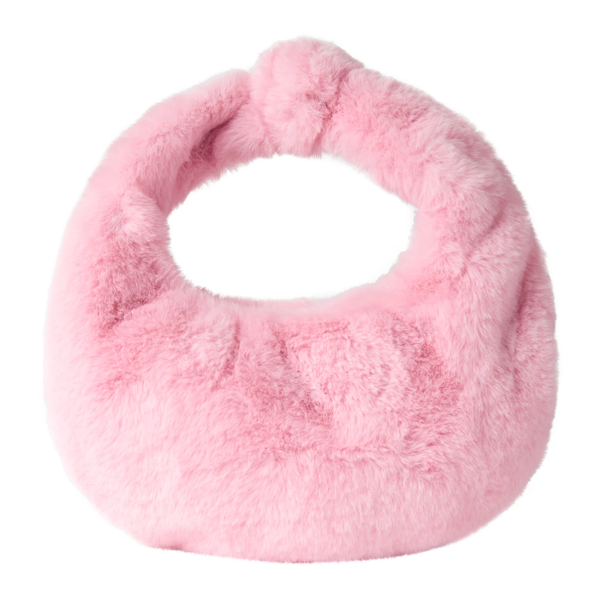 Pink Faux Fur Hand Bag