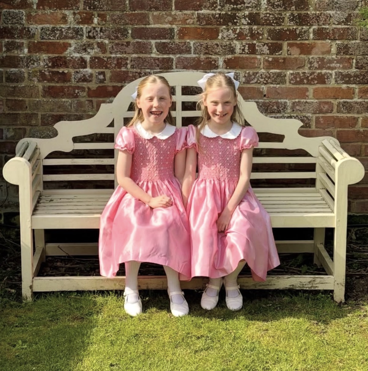 Pink Taffeta Smocked Dress