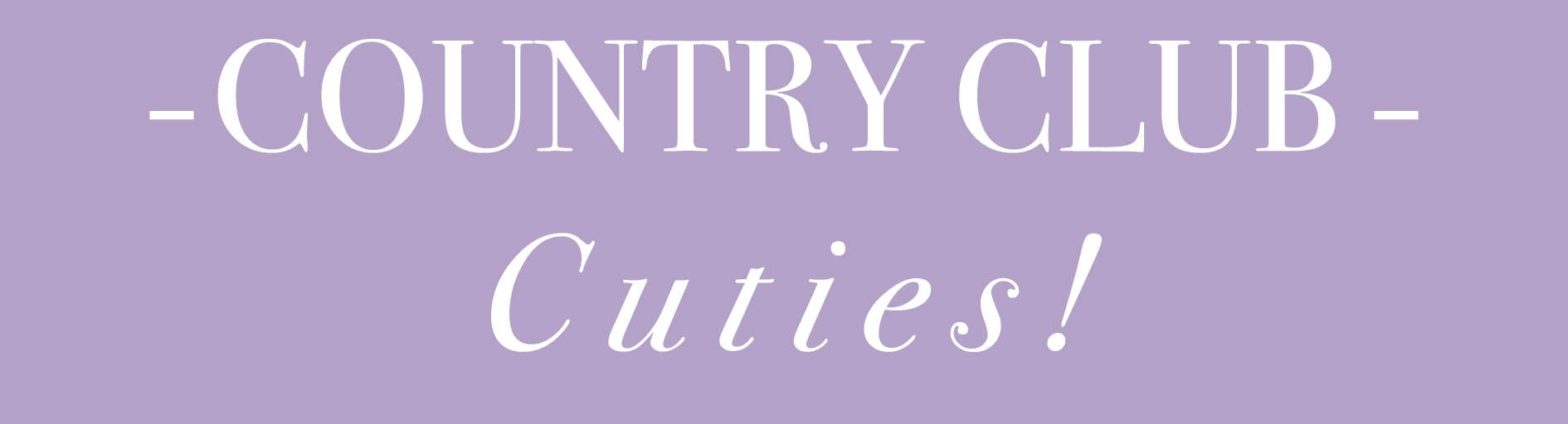 Country Club Edit