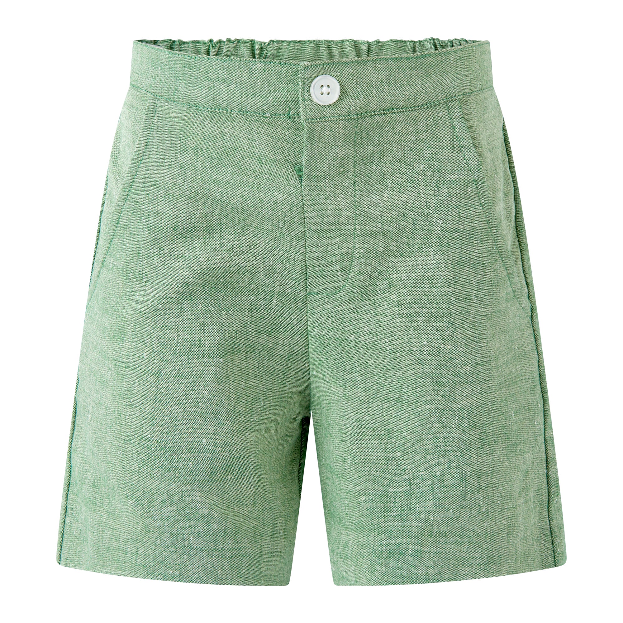 Green Chambray Shorts