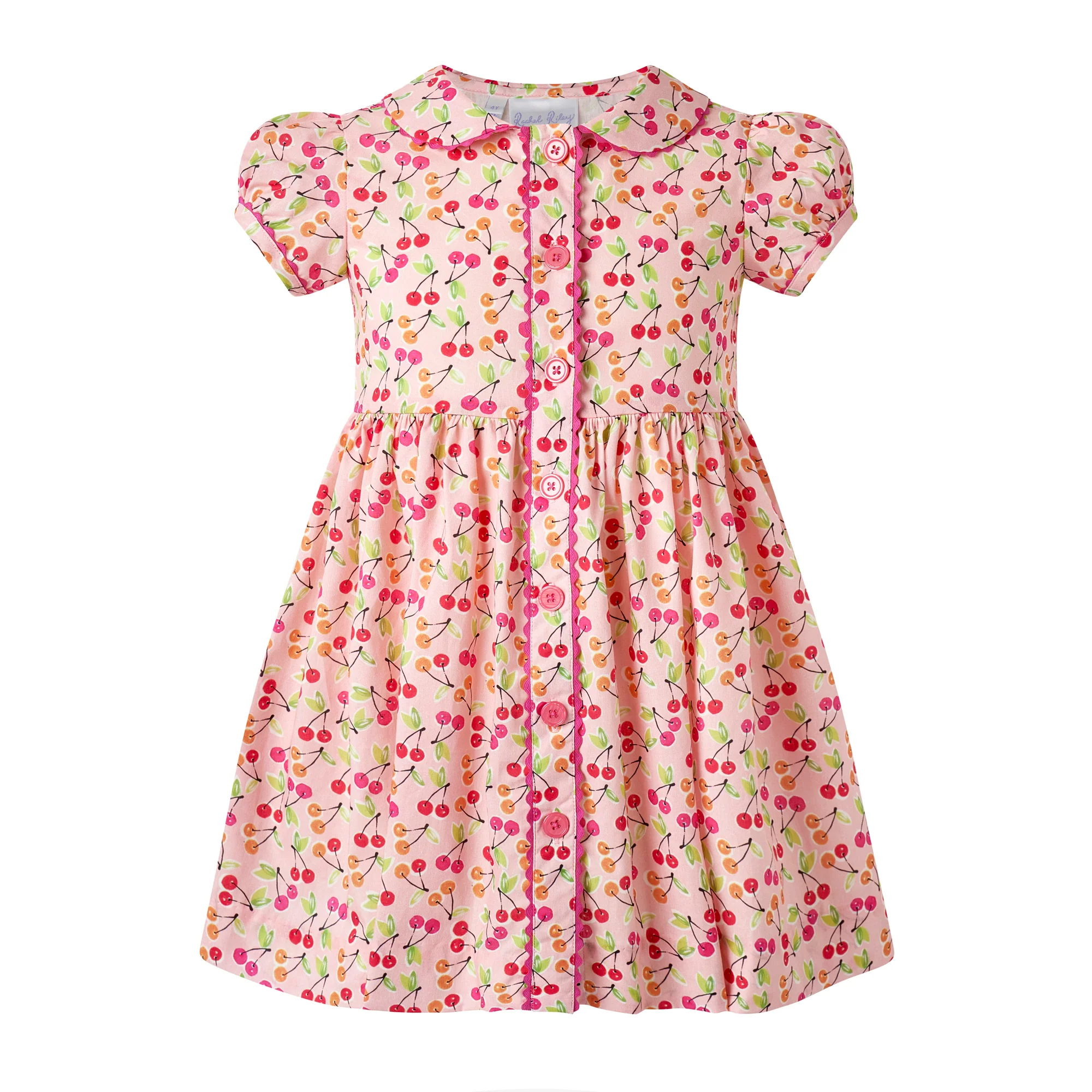 Cherry Button-front Dress