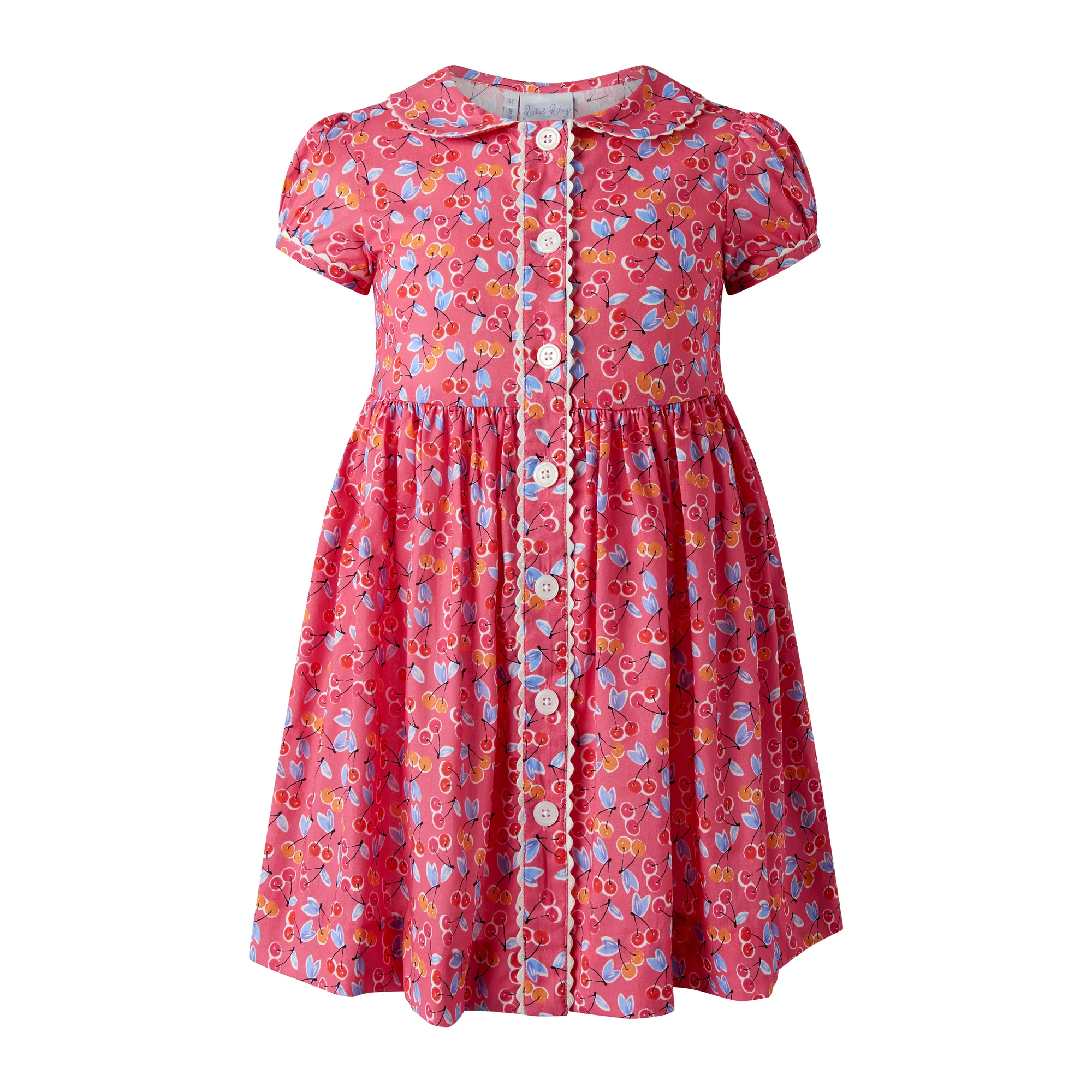 Cherry Button-Front Dress