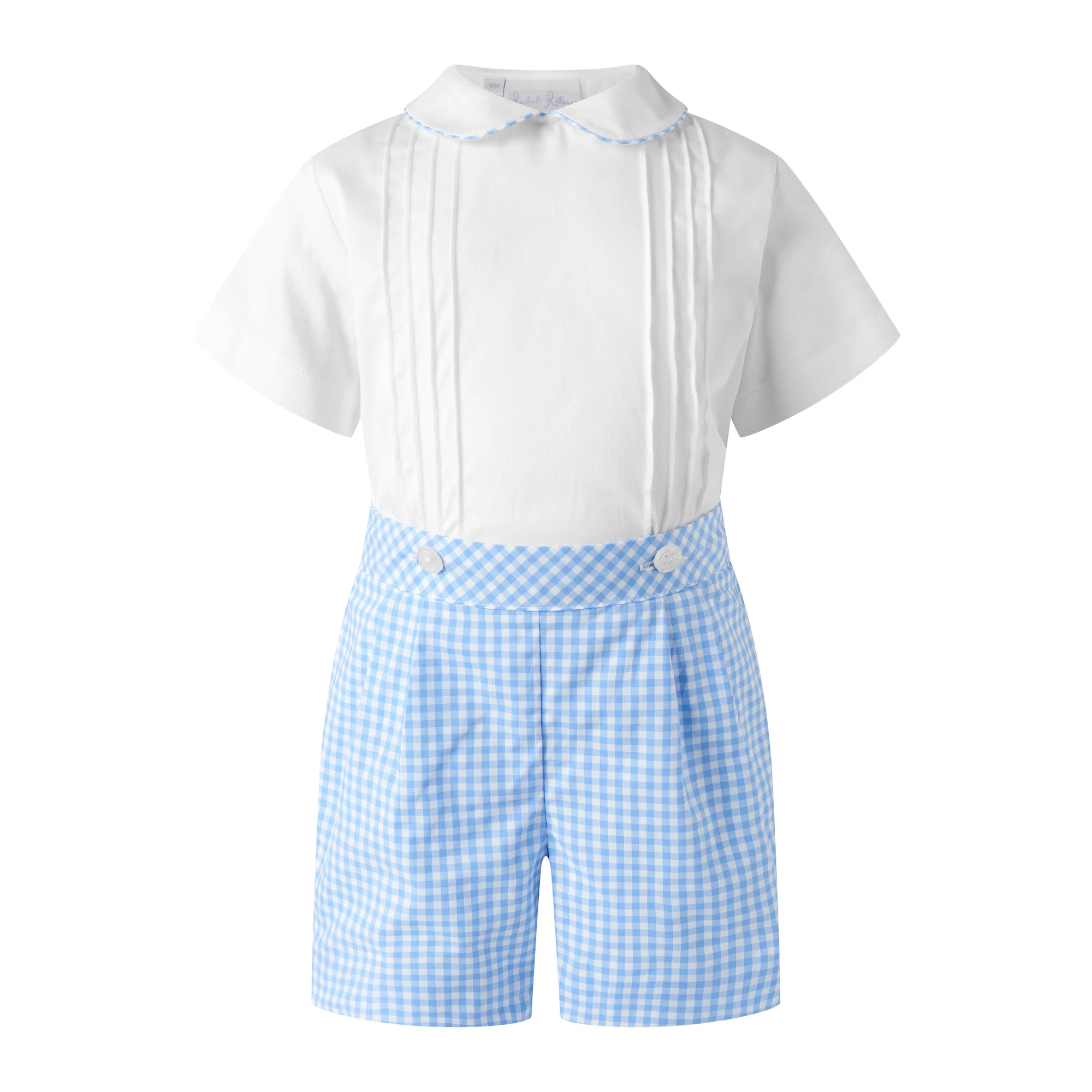 Gingham Romper Short Set