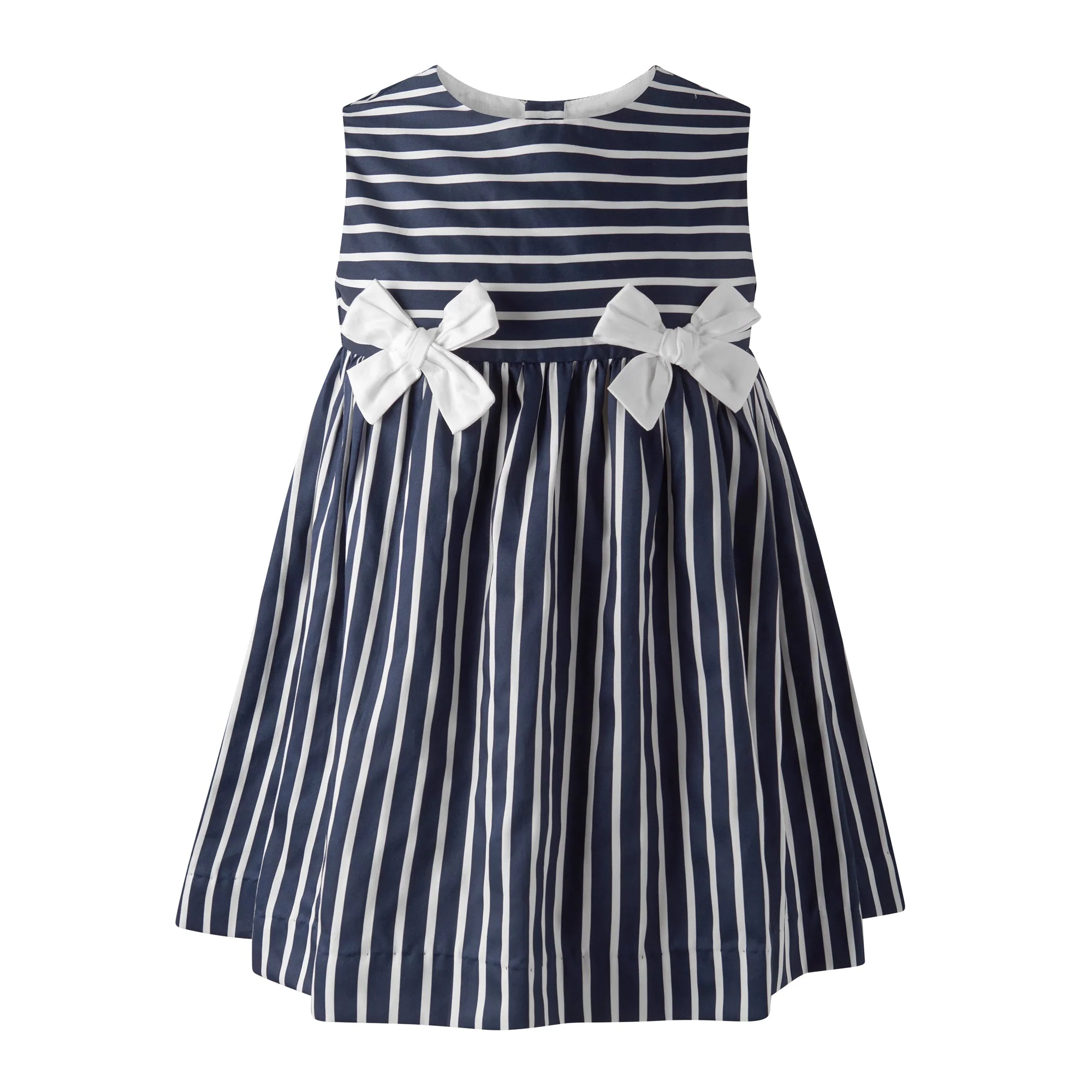 Navy Stripe Bow Dress