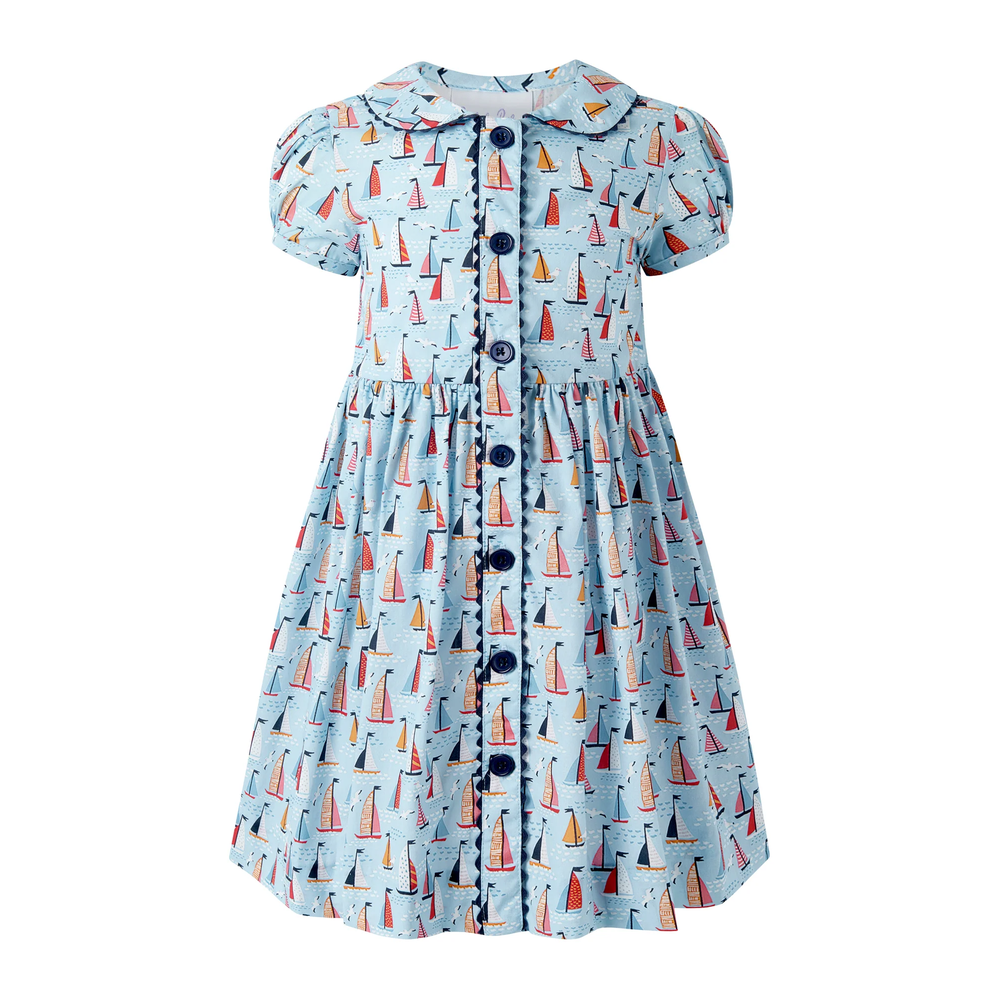 Sailboat Button Front Dress