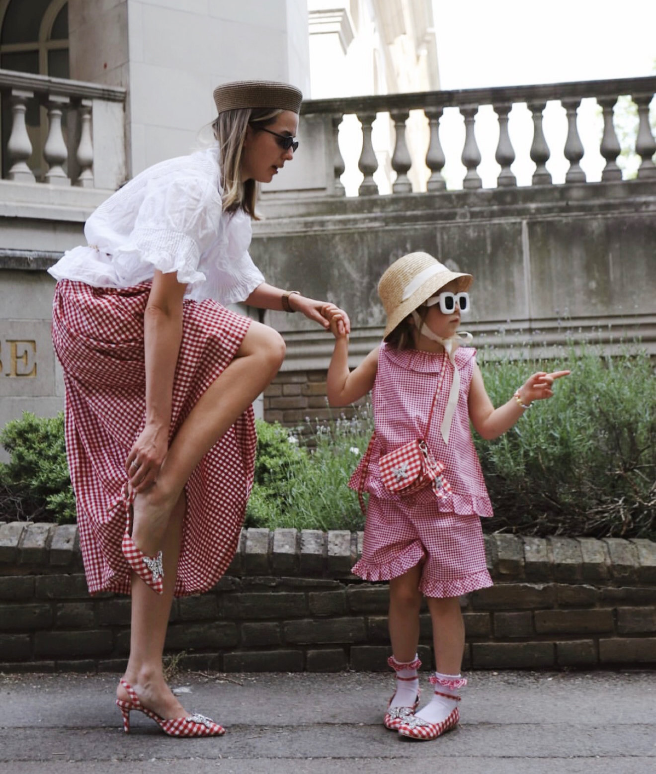 Gingham Frill Set