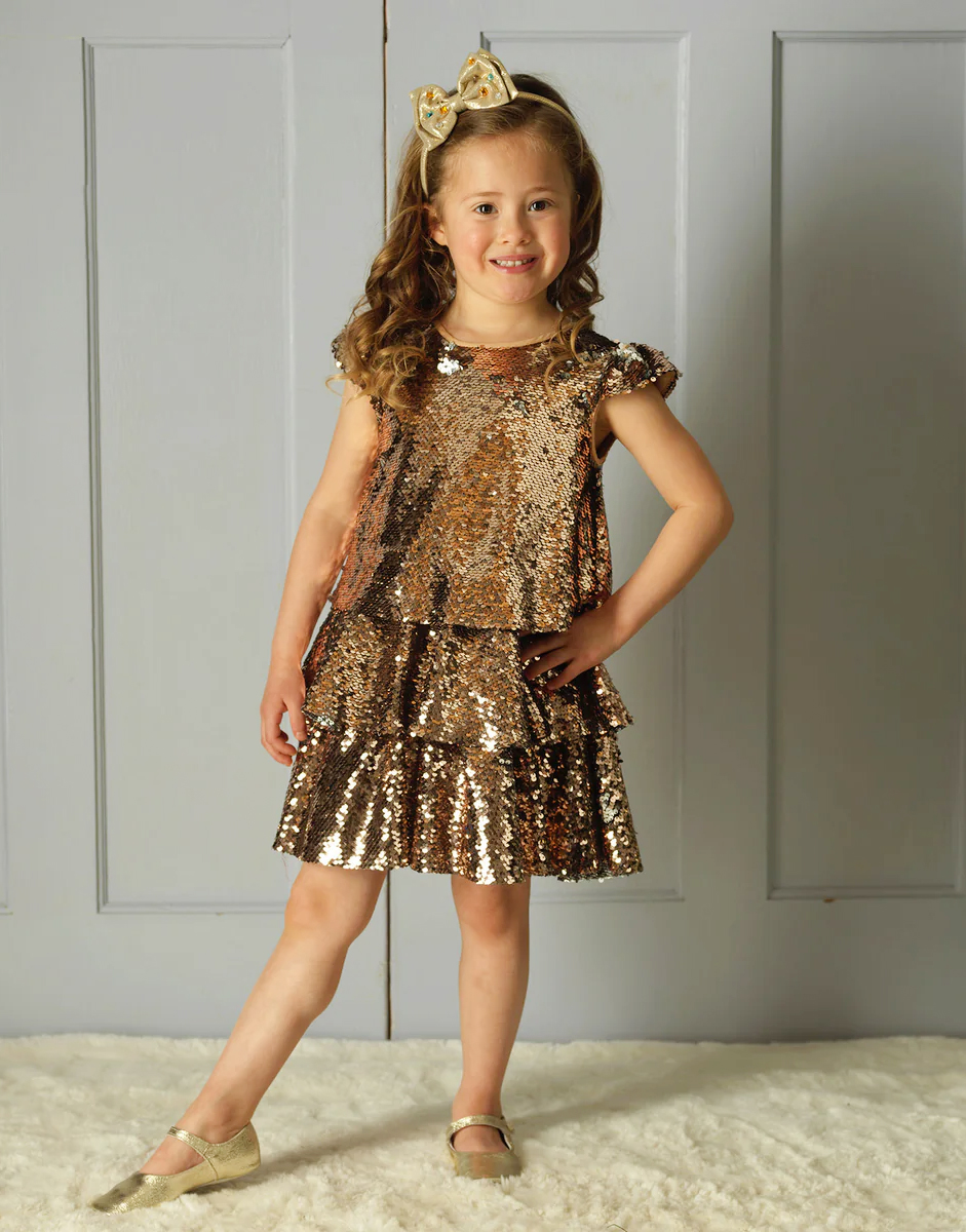 mocha party dress