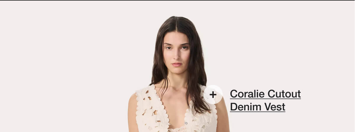Coralie Cutout Denim Vest