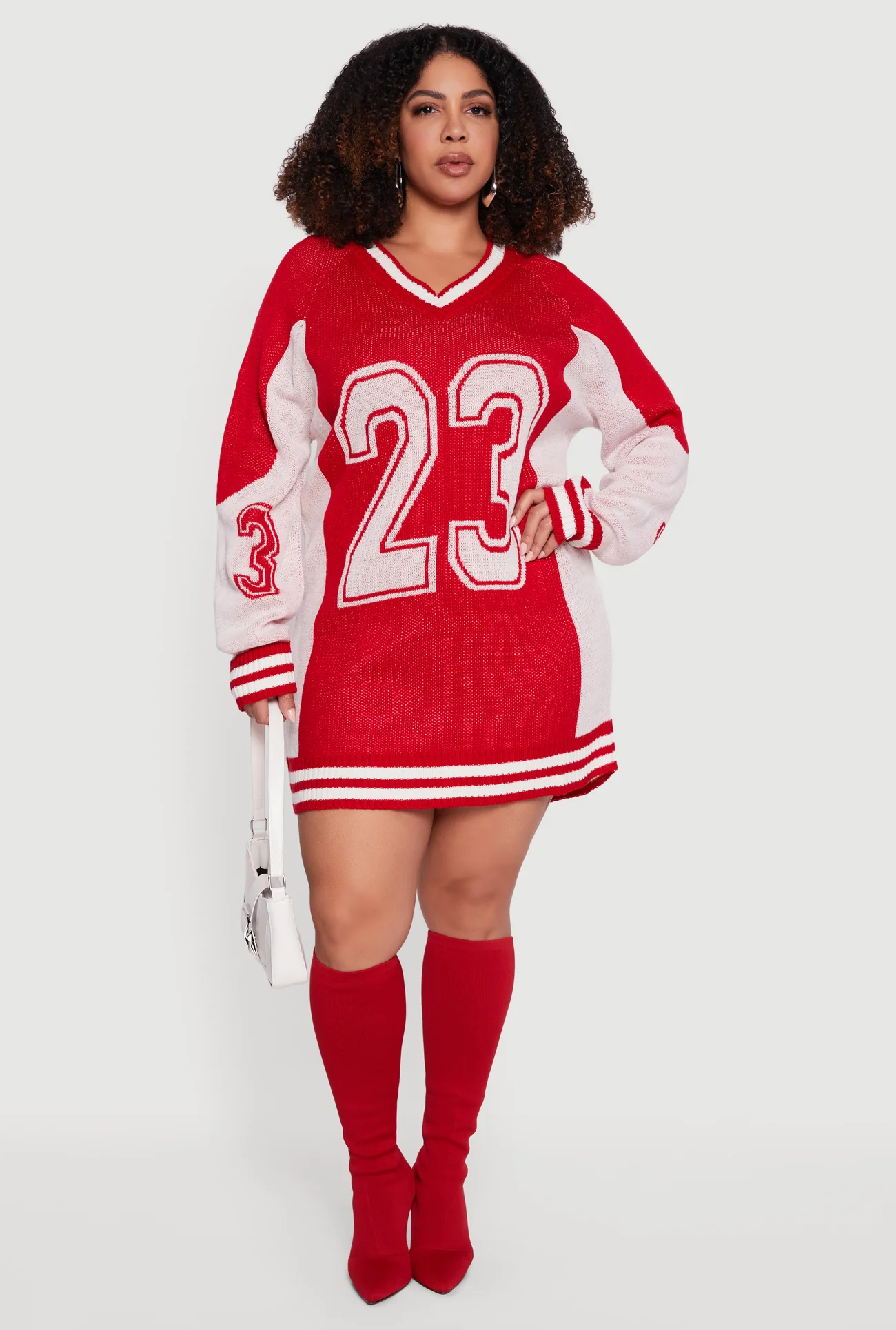 Plus Size 23 Varsity Sweater Dress
