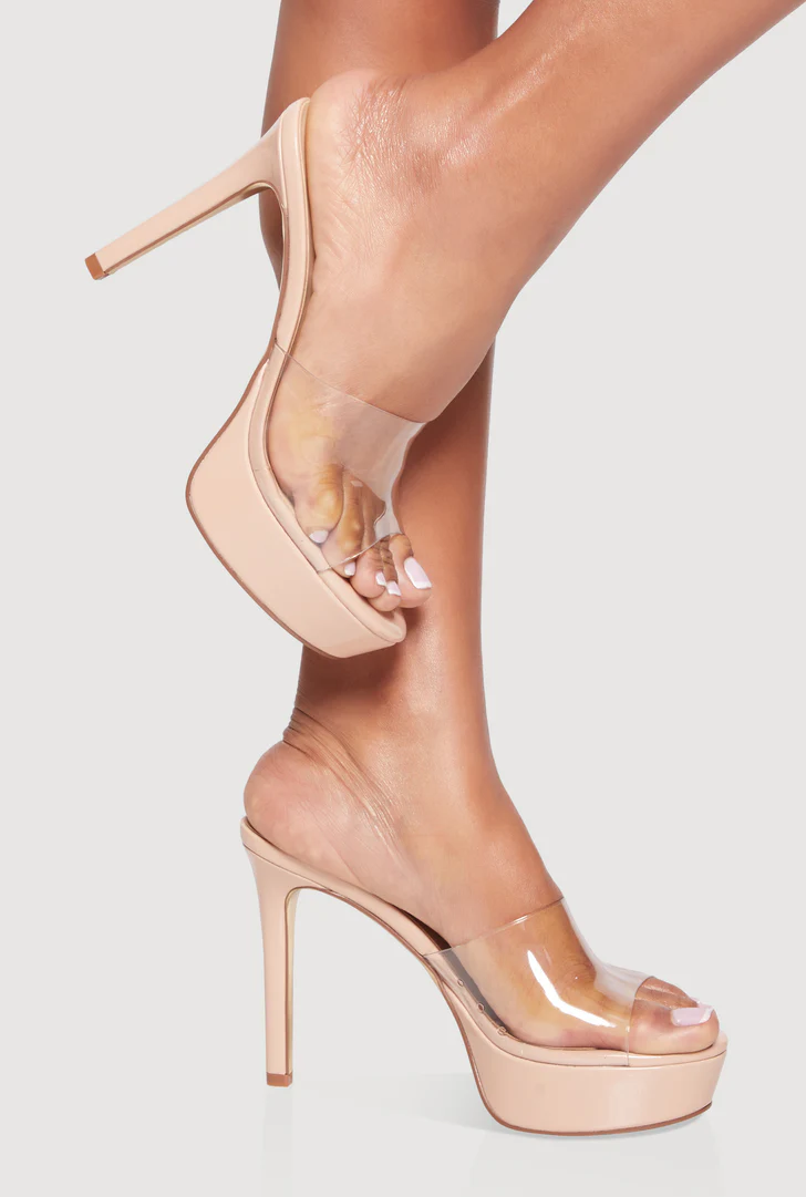 Open Toe Ultra High Heel Mules