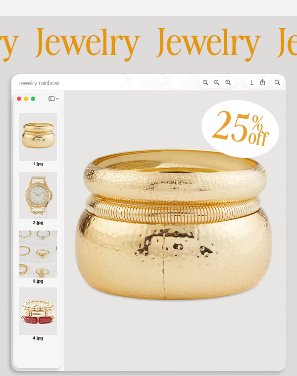 Jewelry 25% Off