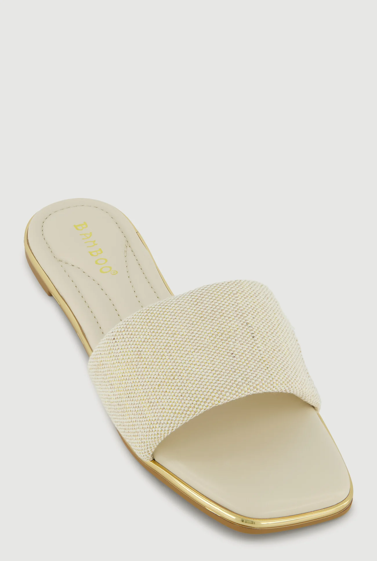 Shop Metallic Trim Single Band Slide Sandals