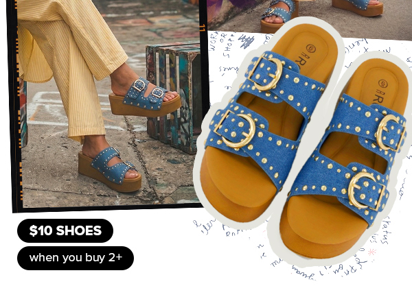 Shop Wedges from $10 when you buy 2+