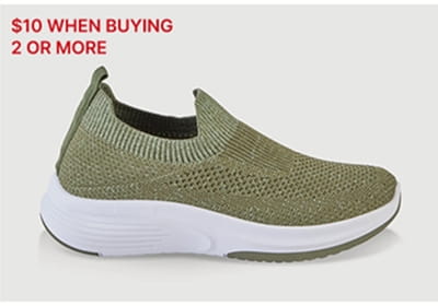 Shop Lurex Textured Knit Slip On Sneakers