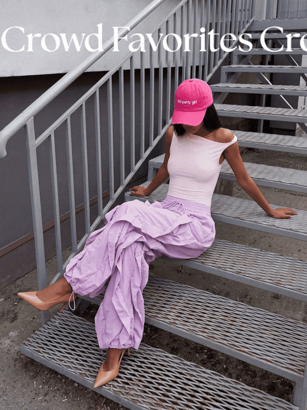 Crowd Favorites - Shop Drawstring Waist Ruffle Parachute Pants