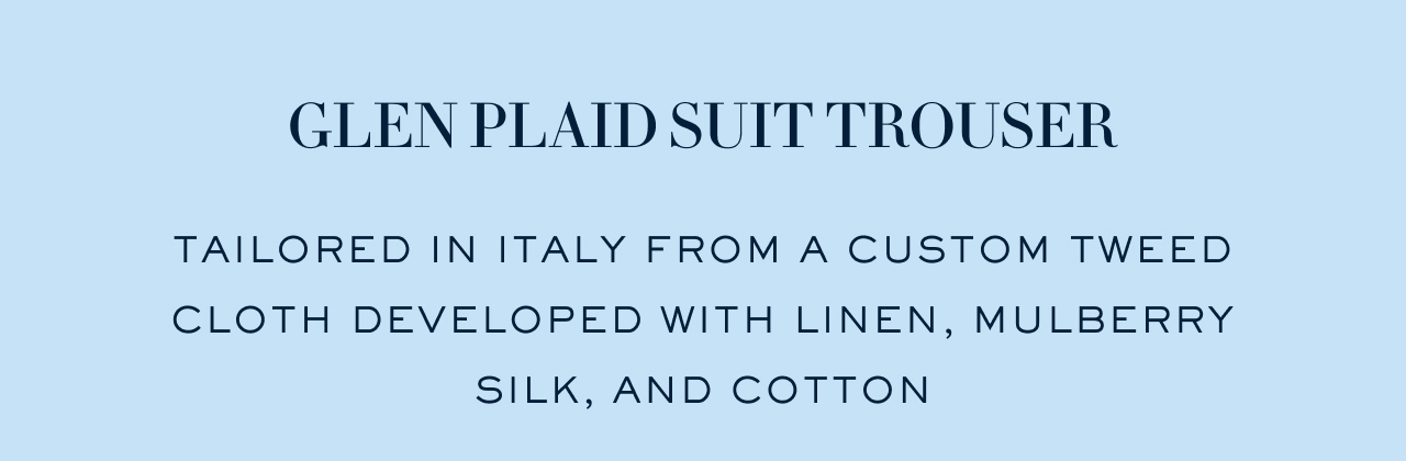 Glen Plaid Suit Trouser