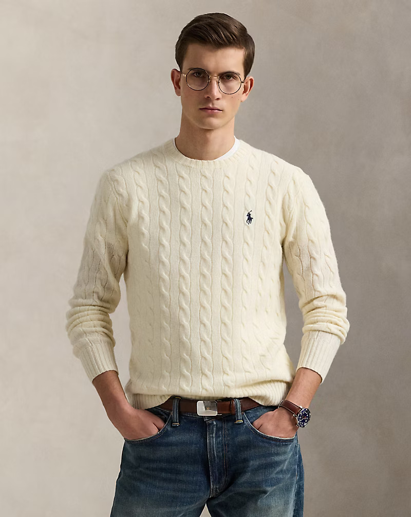 Cable-Knit Wool-Cashmere Sweater