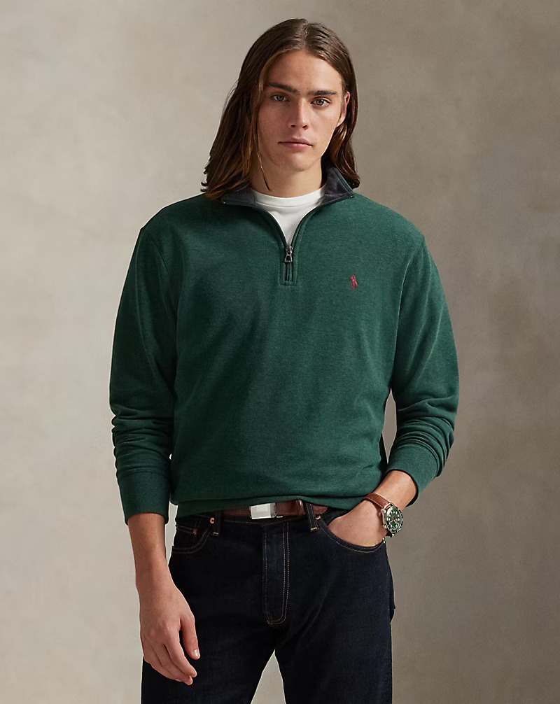 Luxury Jersey Quarter-Zip Pullover
