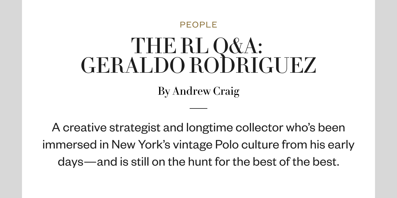 The RL Q&A: Geraldo Rodriguez